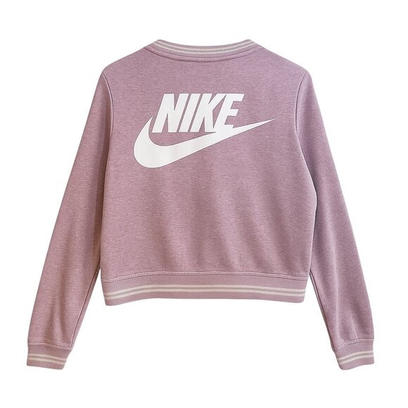 NIKE Heritage Full Zip Heather Mauve Bomber Jacket - Size Small - Picture 2 of 8